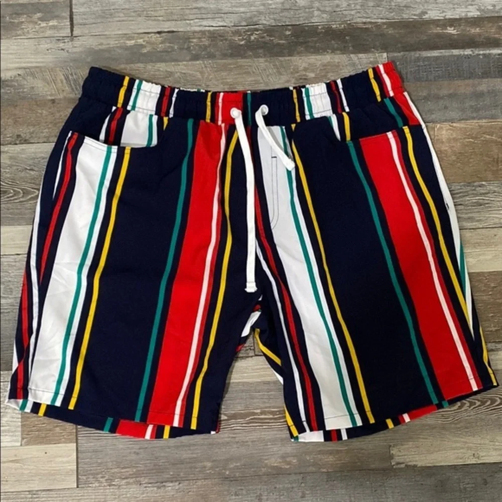 Fresh Red and Blue Board Shorts for Swim